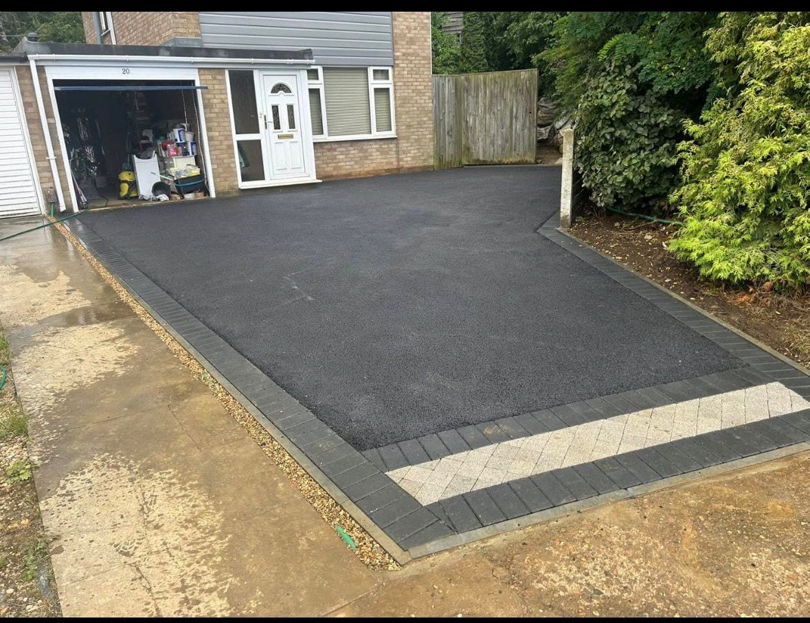 Smooth tarmac driveway